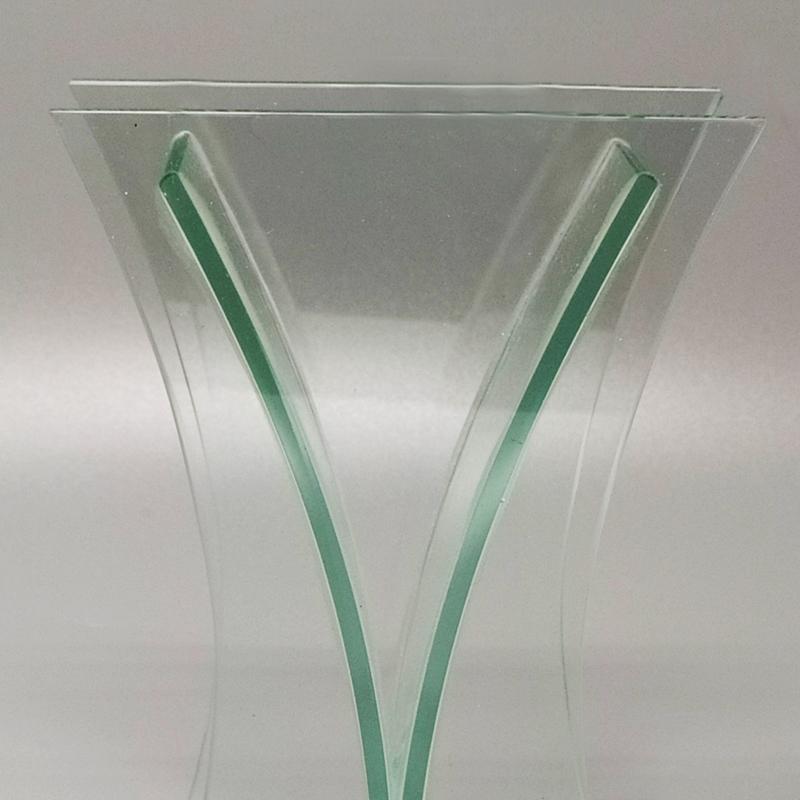1960s Vase In Acid Crystal Aquamarine Colour Made In Italy