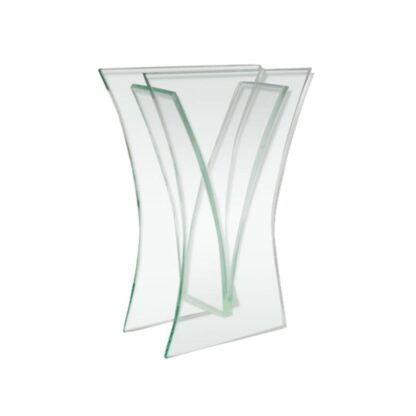 1960s Vase In Acid Crystal Aquamarine Colour Made In Italy