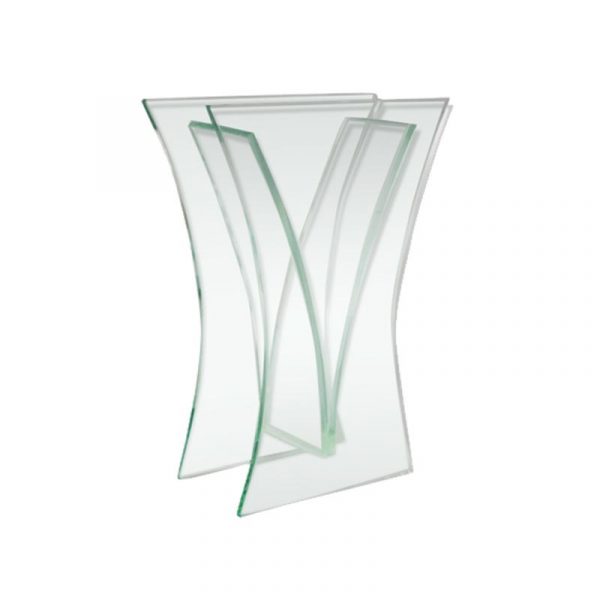 1960s Vase In Acid Crystal Aquamarine Colour Made In Italy