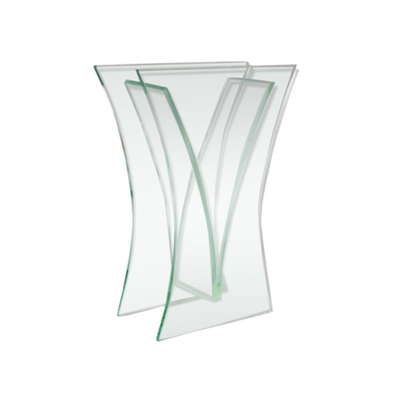 1960s Vase In Acid Crystal Aquamarine Colour Made In Italy