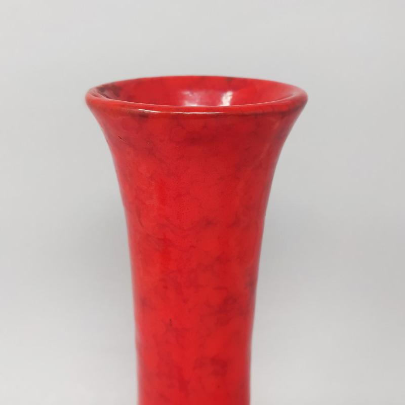 1970s Amazing Italian Space Age Red Vase