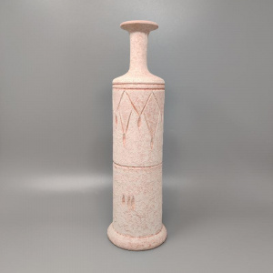 1970s Lovely Pair Of Ceramic Vases In Antique Pink Made in Italy