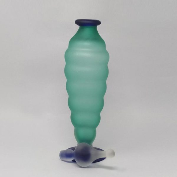 1970s Green And Blue Bottle In Murano Glass By Michielotto - Image 5