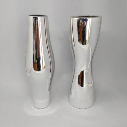 1970s Pair of Vases In Ceramic Made In Italy - Image 2