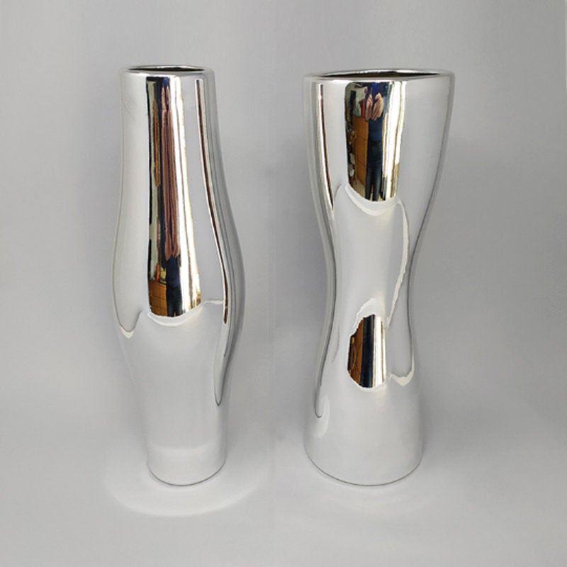 1970s Pair of Vases In Ceramic Made In Italy