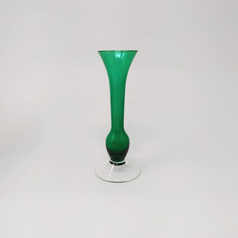 1970s Set Of 3 Vases In Murano Glass Made In Italy