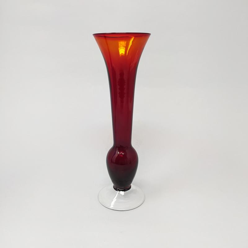 1970s Set Of 3 Vases In Murano Glass Made In Italy