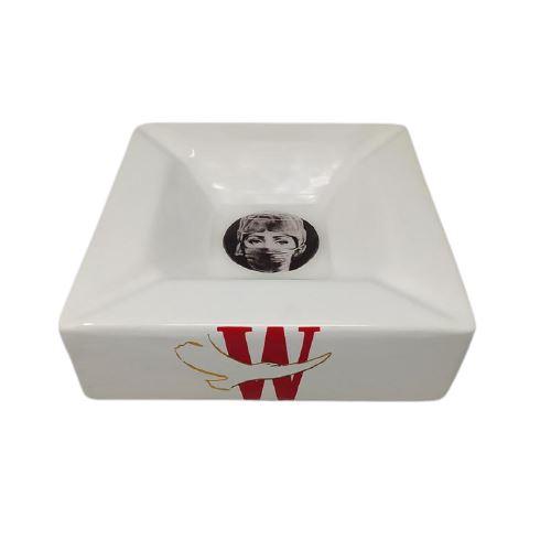 1970s Rare Fornasetti Porcelain Ashtray Designed By Piero Fornasetti For Winston