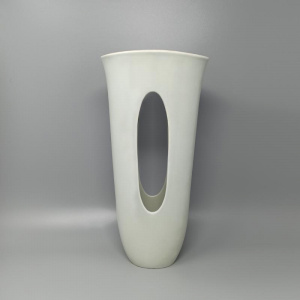 1970s Aqua Green Ceramic Vase Made In Italy