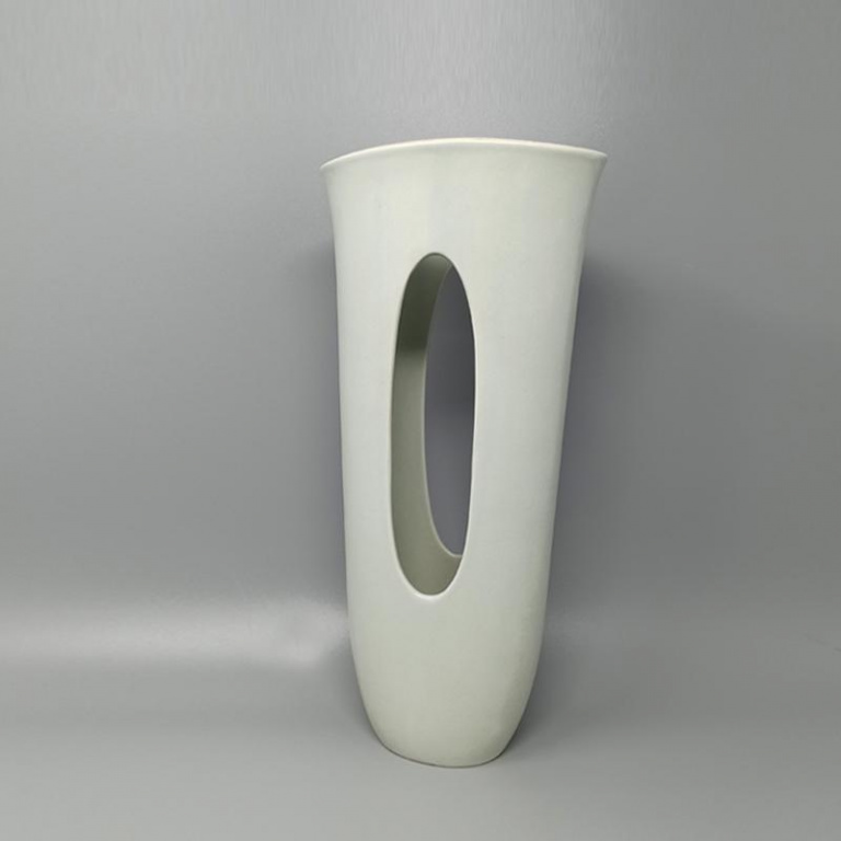 1970s Aqua Green Ceramic Vase Made In Italy - Image 4