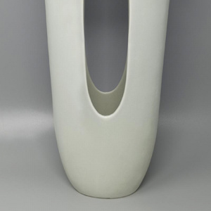 1970s Aqua Green Ceramic Vase Made In Italy