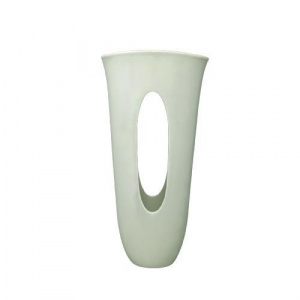 1970s Aqua Green Ceramic Vase Made In Italy