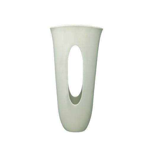 1970s Aqua Green Ceramic Vase Made In Italy