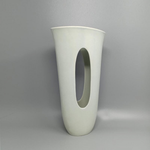 1970s Aqua Green Ceramic Vase Made In Italy
