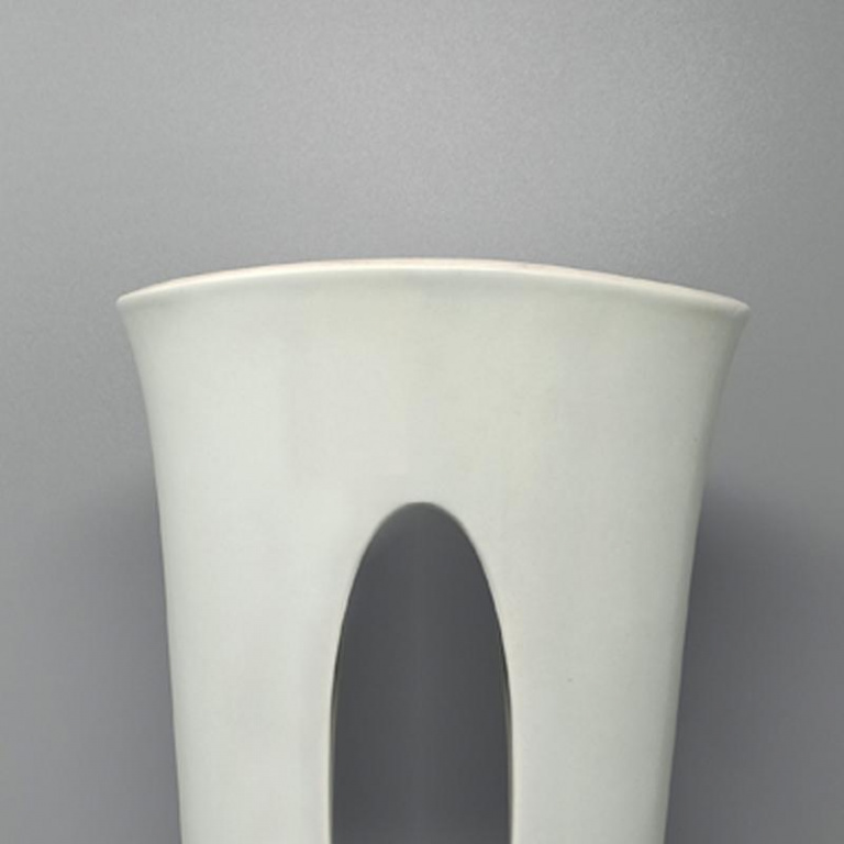 1970s Aqua Green Ceramic Vase Made In Italy - Image 5