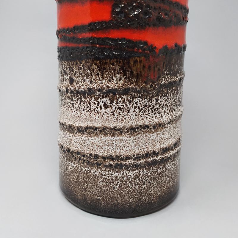 1970s Large Scheurich Lava Vase In Excellent Condition