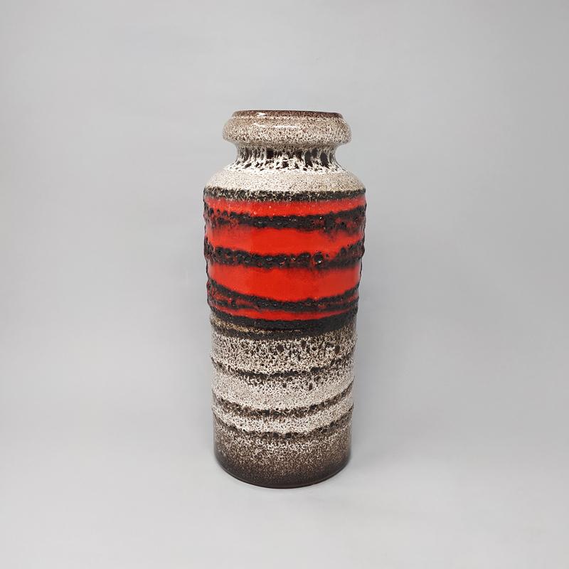 1970s Large Scheurich Lava Vase In Excellent Condition