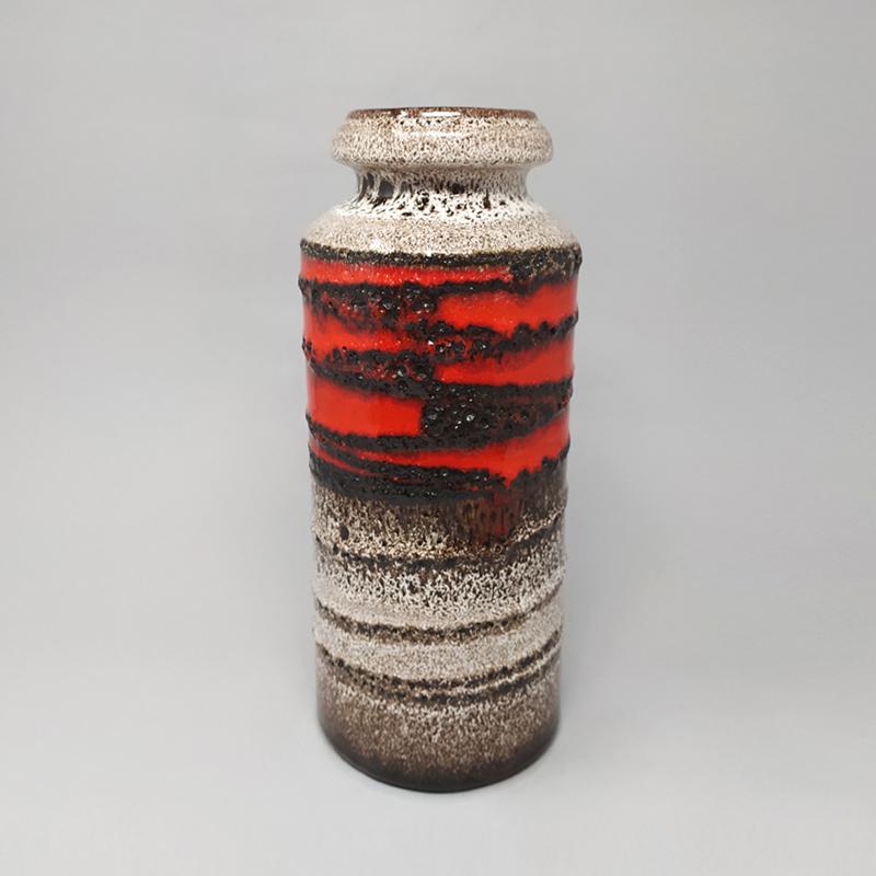 1970s Large Scheurich Lava Vase In Excellent Condition