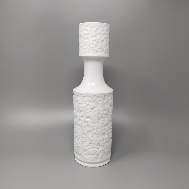 1970s Space Age White Vase In Bavaria Porcelain Made In Germany