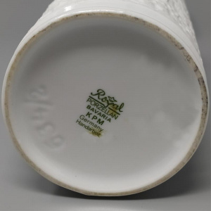 1970s Space Age White Vase In Bavaria Porcelain Made In Germany