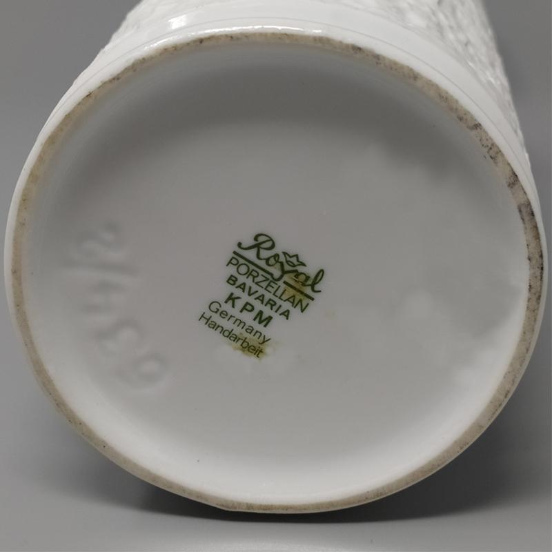 1970s Space Age White Vase In Bavaria Porcelain Made In Germany