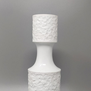1970s Space Age White Vase In Bavaria Porcelain Made In Germany