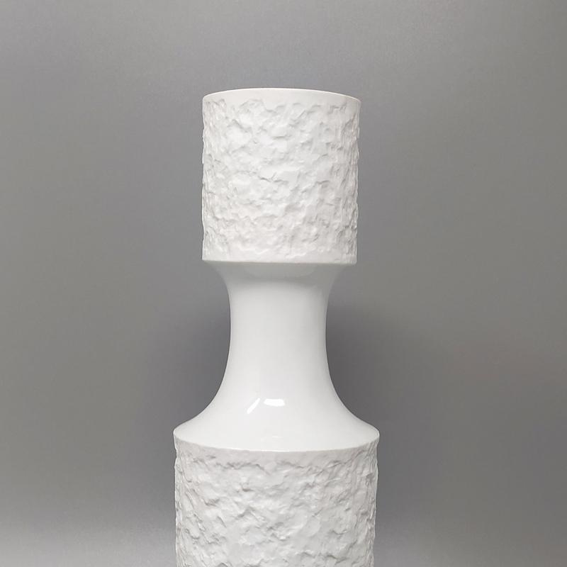 1970s Space Age White Vase In Bavaria Porcelain Made In Germany