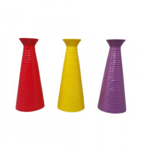 1980s Set of 3 Vases in Ceramic Made in Italy