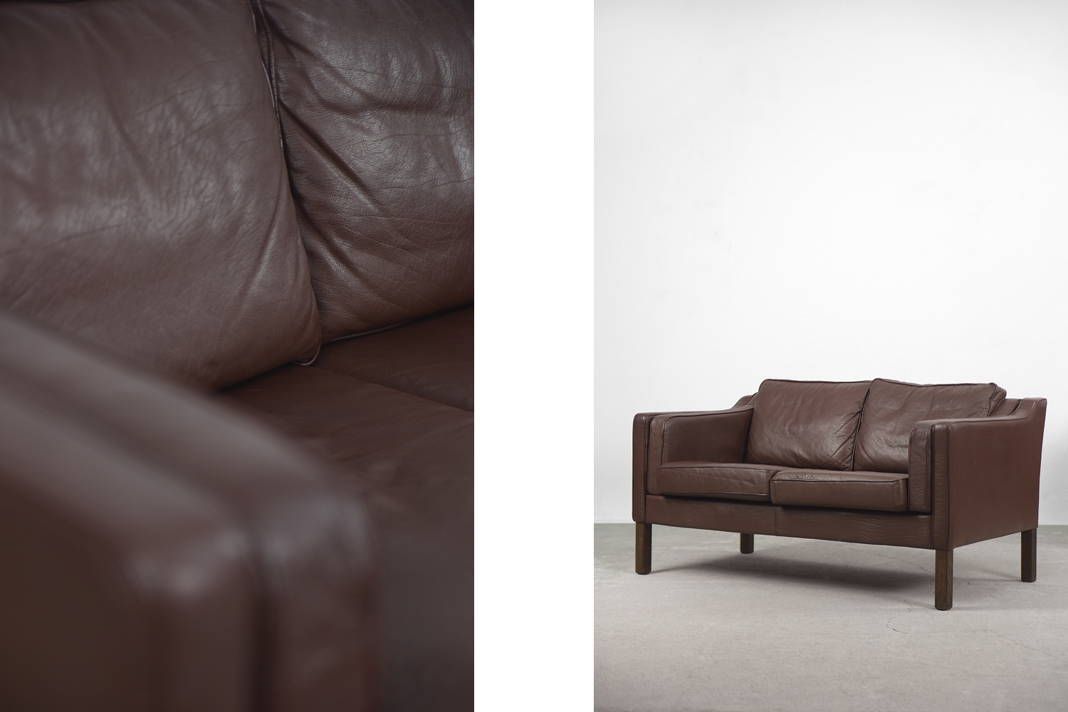 Vintage Scandinavian Leather Sofas, 1970s, Set of 2