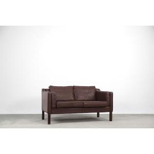 Vintage Scandinavian Leather Sofas, 1970s, Set of 2