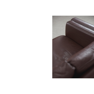 Vintage Scandinavian Leather Sofas, 1970s, Set of 2
