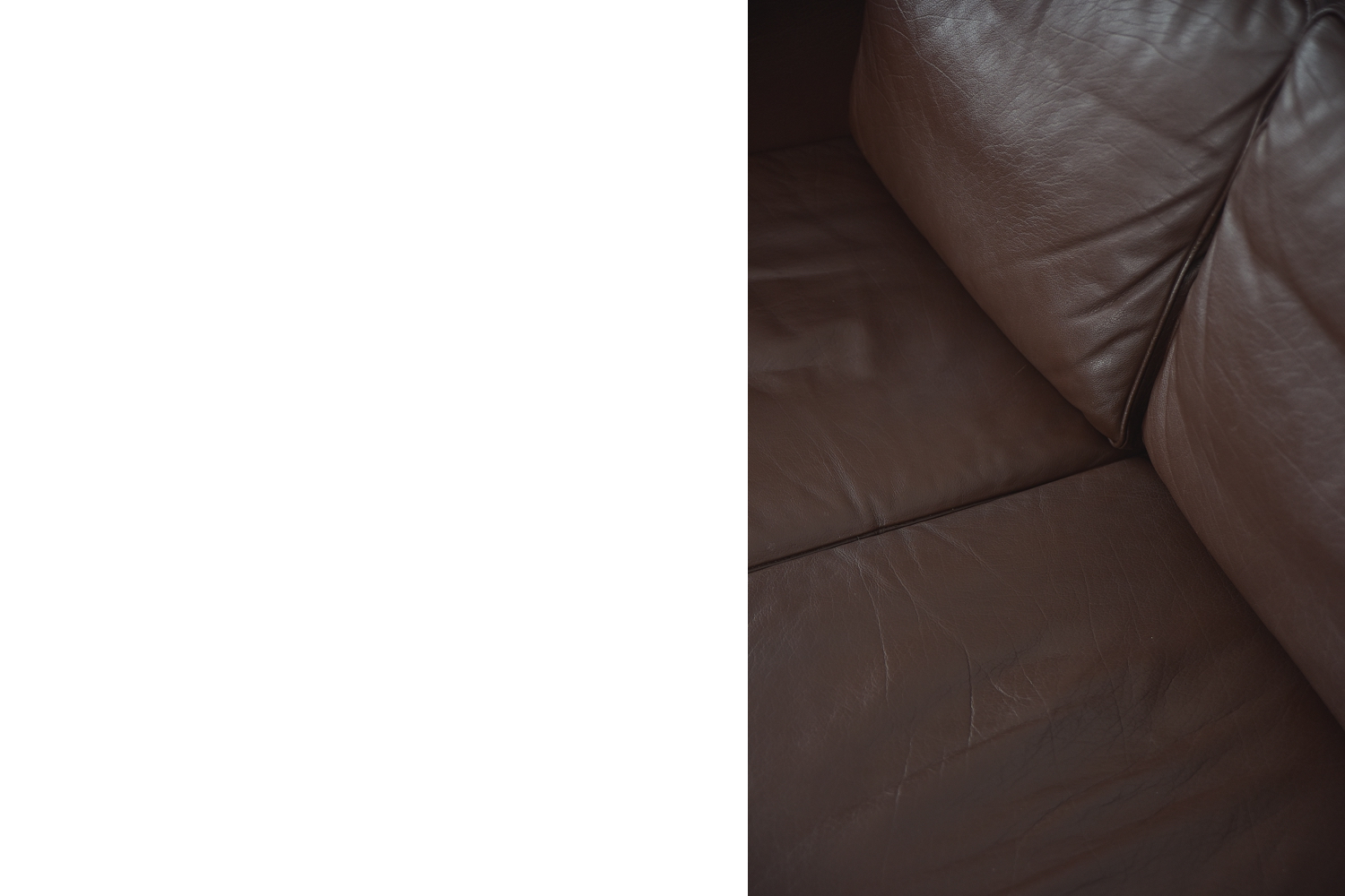 Vintage Scandinavian Leather Sofas, 1970s, Set of 2