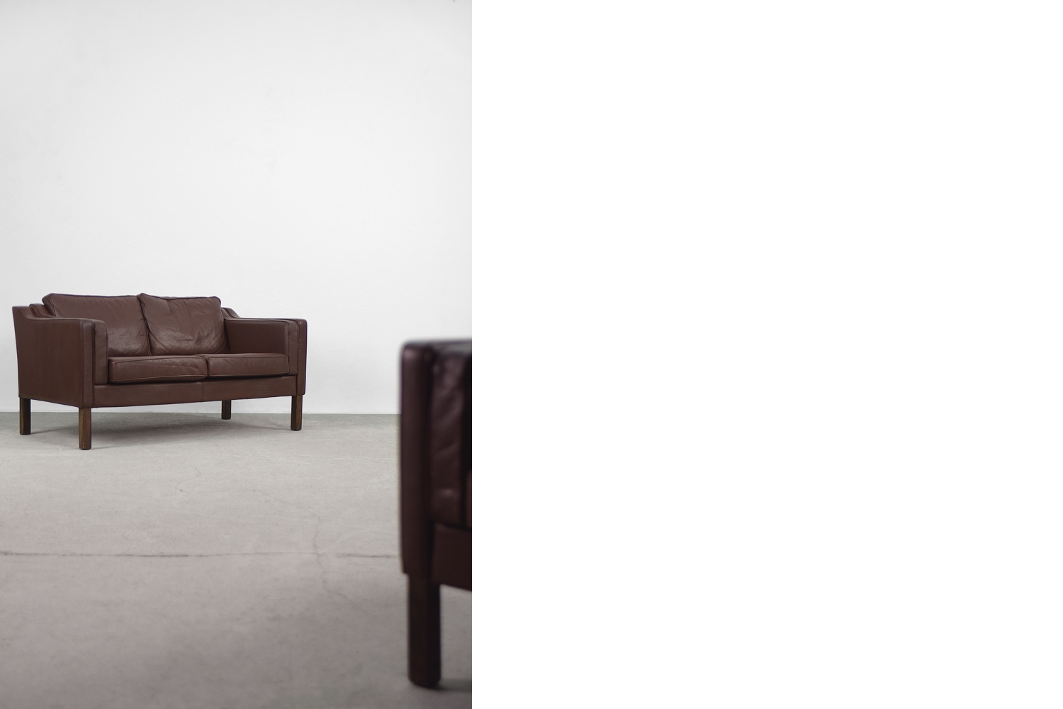 Vintage Scandinavian Leather Sofas, 1970s, Set of 2
