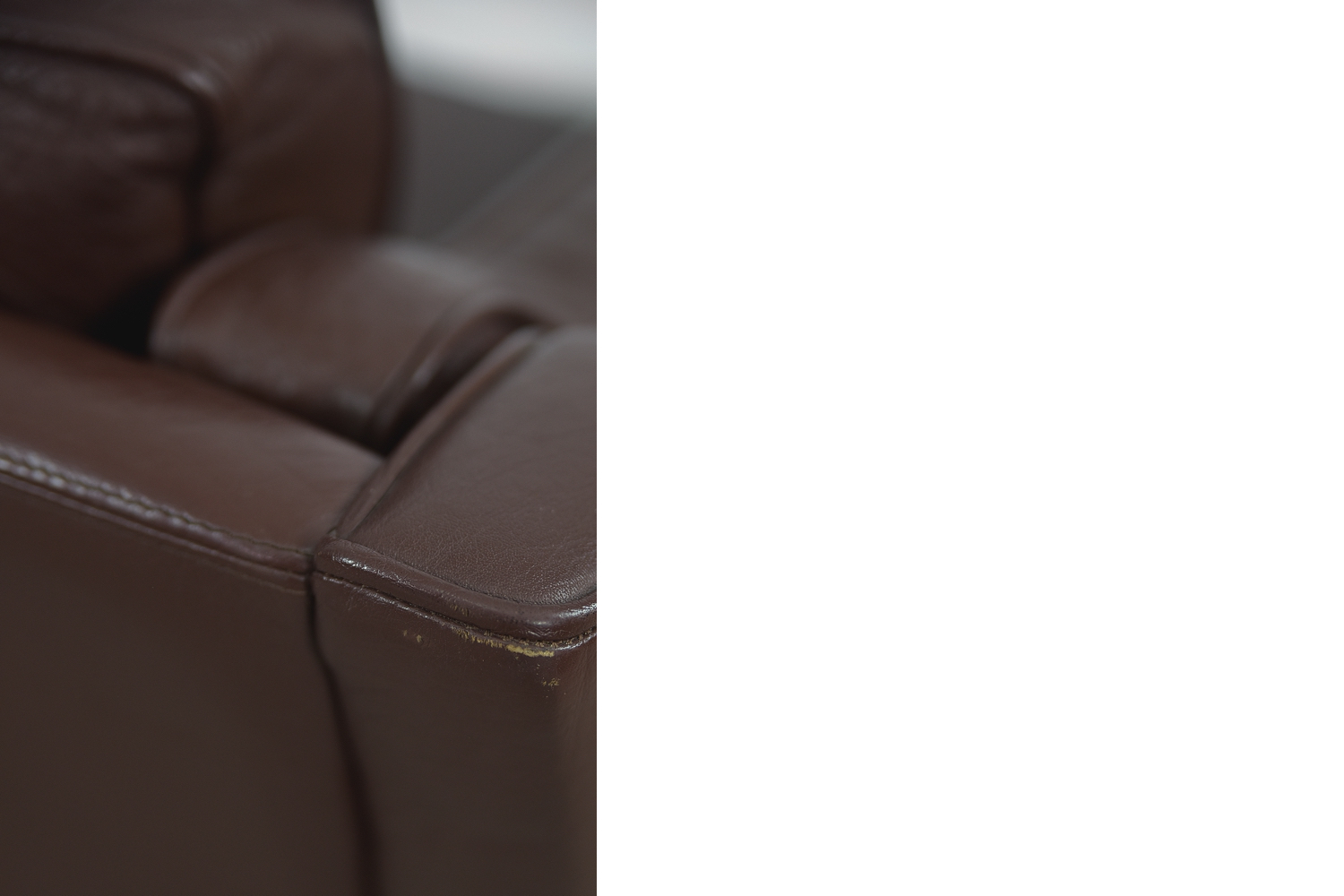 Vintage Scandinavian Leather Sofas, 1970s, Set of 2