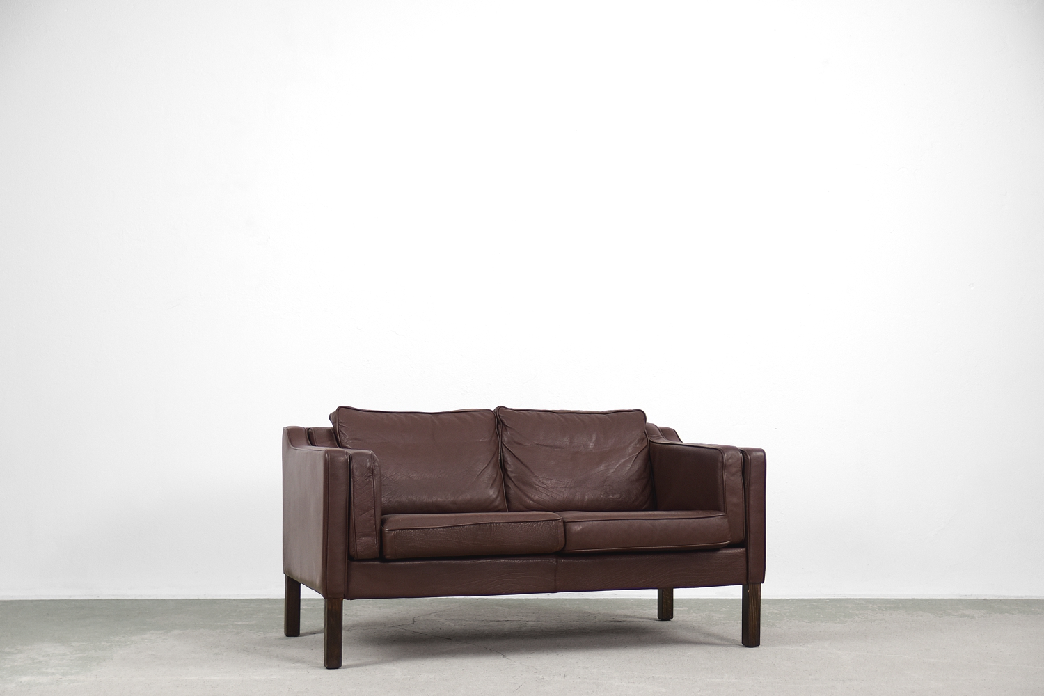Vintage Scandinavian Leather Sofas, 1970s, Set of 2
