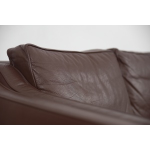 Vintage Scandinavian Leather Sofas, 1970s, Set of 2