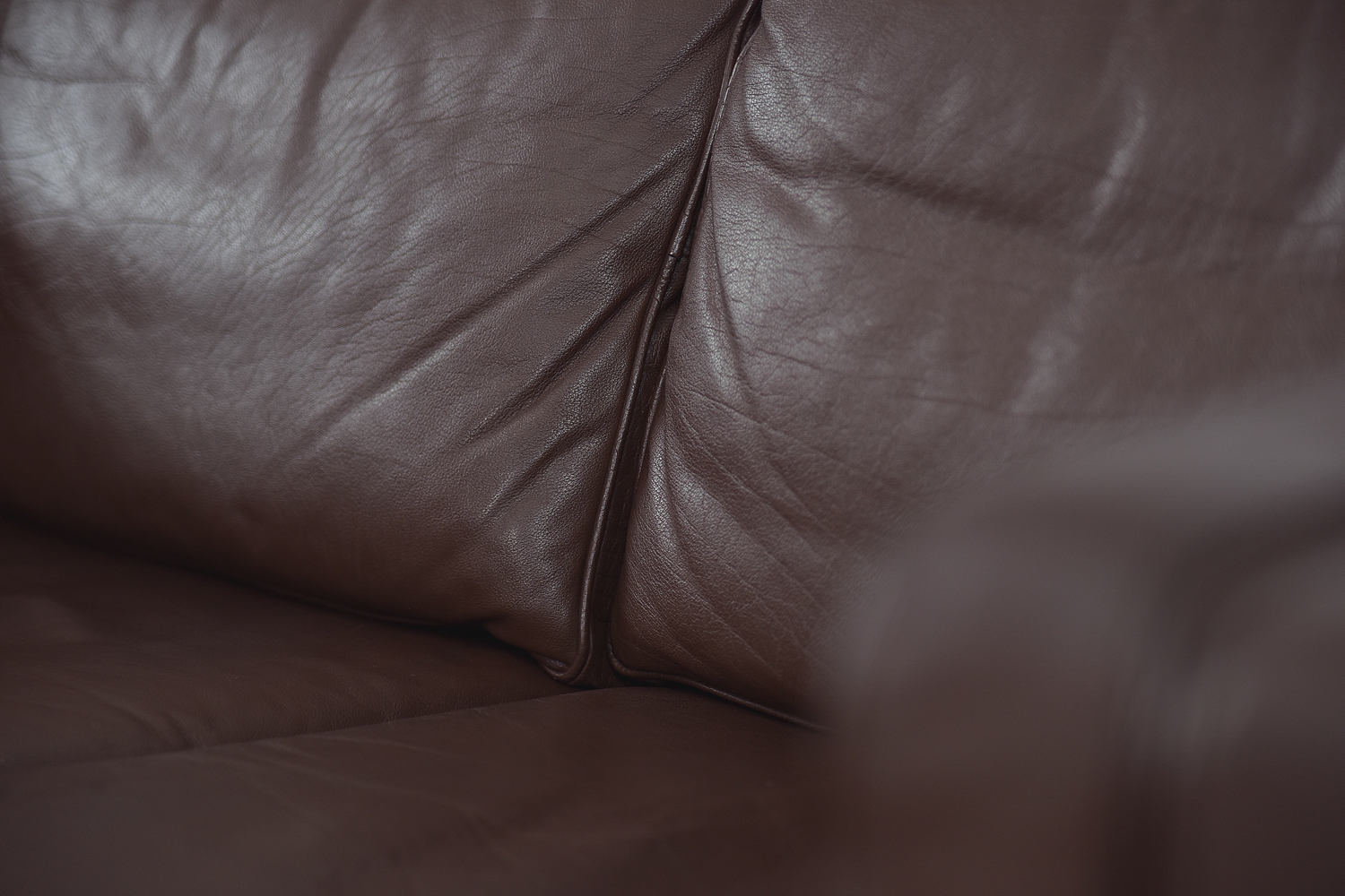 Vintage Scandinavian Leather Sofas, 1970s, Set of 2