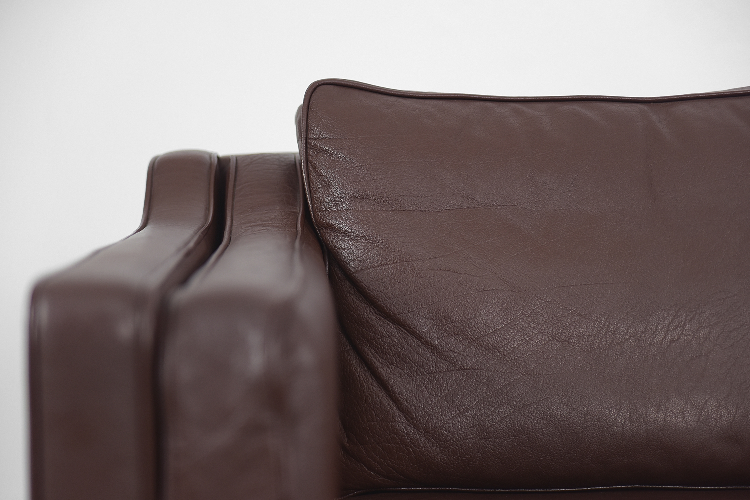 Vintage Scandinavian Leather Sofas, 1970s, Set of 2