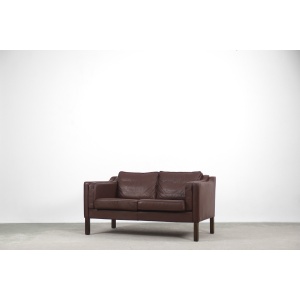 Vintage Scandinavian Leather Sofas, 1970s, Set of 2