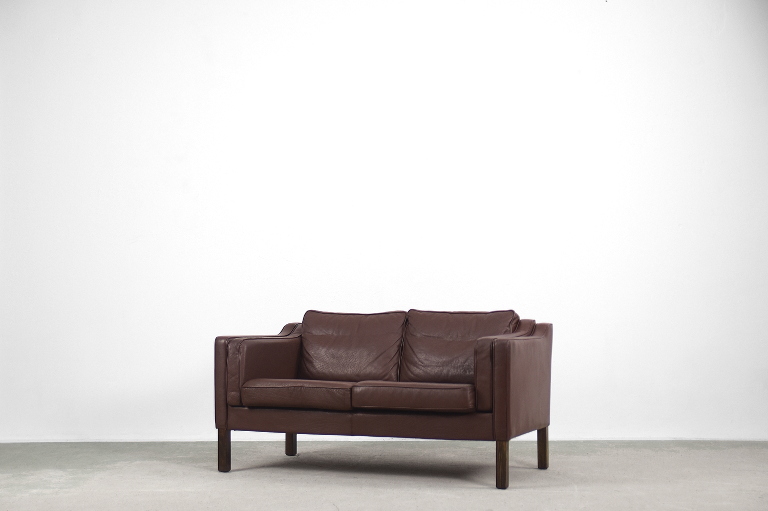 Vintage Scandinavian Leather Sofas, 1970s, Set of 2