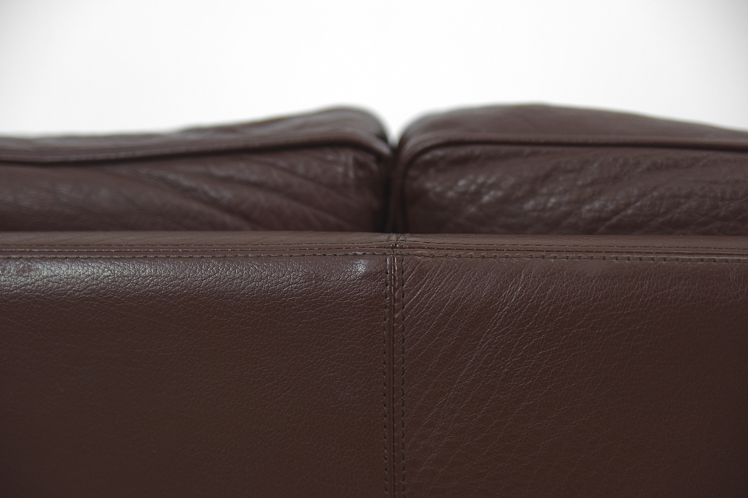 Vintage Scandinavian Leather Sofas, 1970s, Set of 2