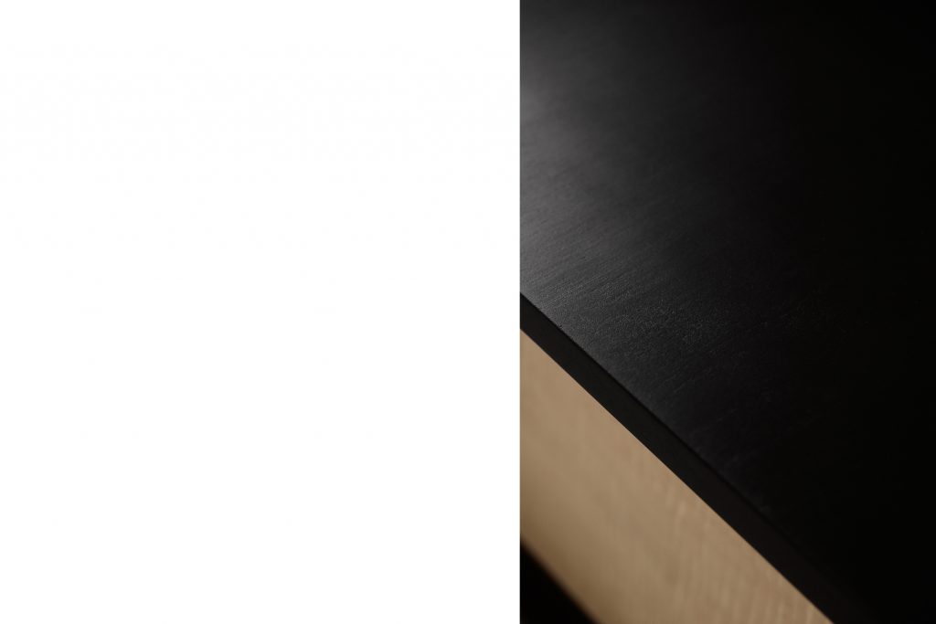 Mid-Century Scandinavian Black and Maple Sideboard, 1960s