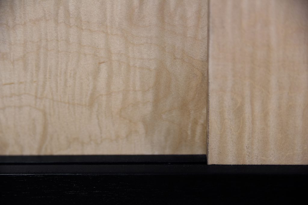 Mid-Century Scandinavian Black and Maple Sideboard, 1960s