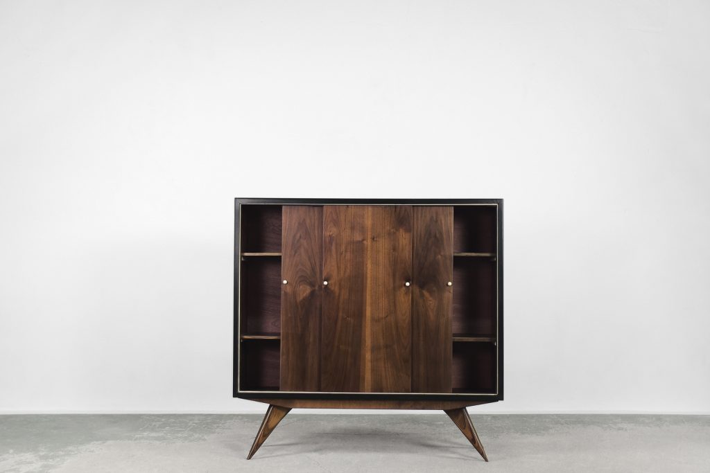 Scandinavian Mid-Century Modern Walnut Vintage Cabinet, 1960s