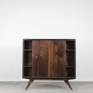 Scandinavian Mid-Century Modern Walnut Vintage Cabinet, 1960s