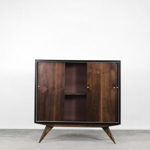 Scandinavian Mid-Century Modern Walnut Vintage Cabinet, 1960s