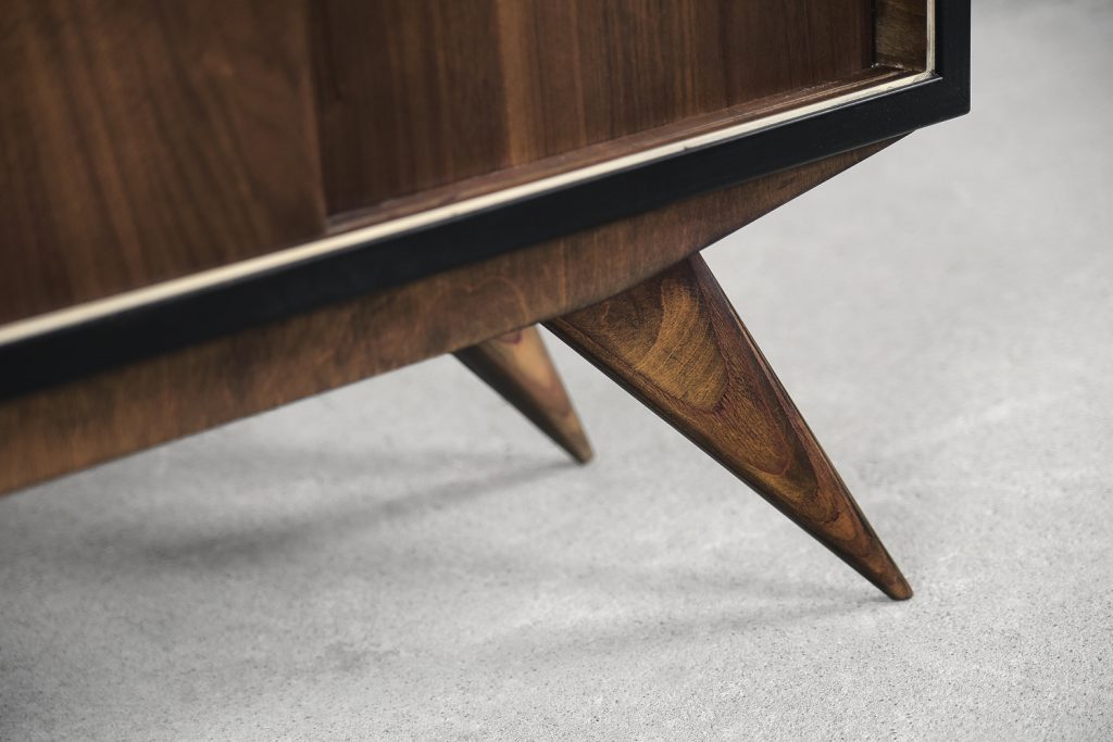 Scandinavian Mid-Century Modern Walnut Vintage Cabinet, 1960s