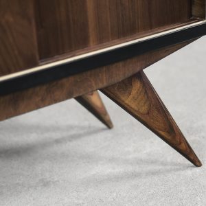 Scandinavian Mid-Century Modern Walnut Vintage Cabinet, 1960s