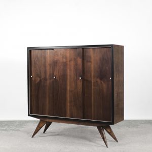 Scandinavian Mid-Century Modern Walnut Vintage Cabinet, 1960s