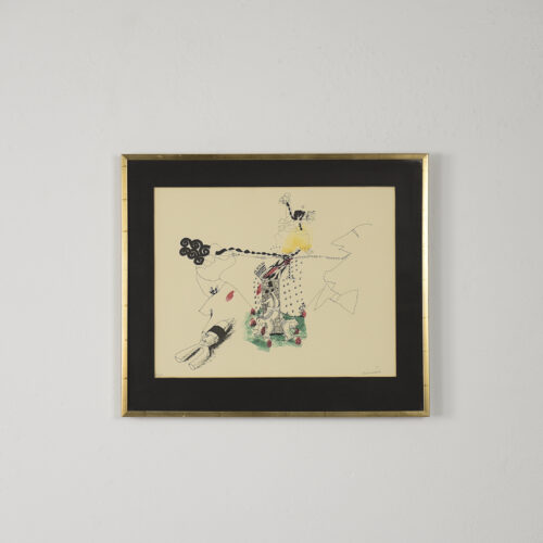 Vintage Color Lithograph by Carl Fredrik Reuterswärd, Abrakadabra, 1990